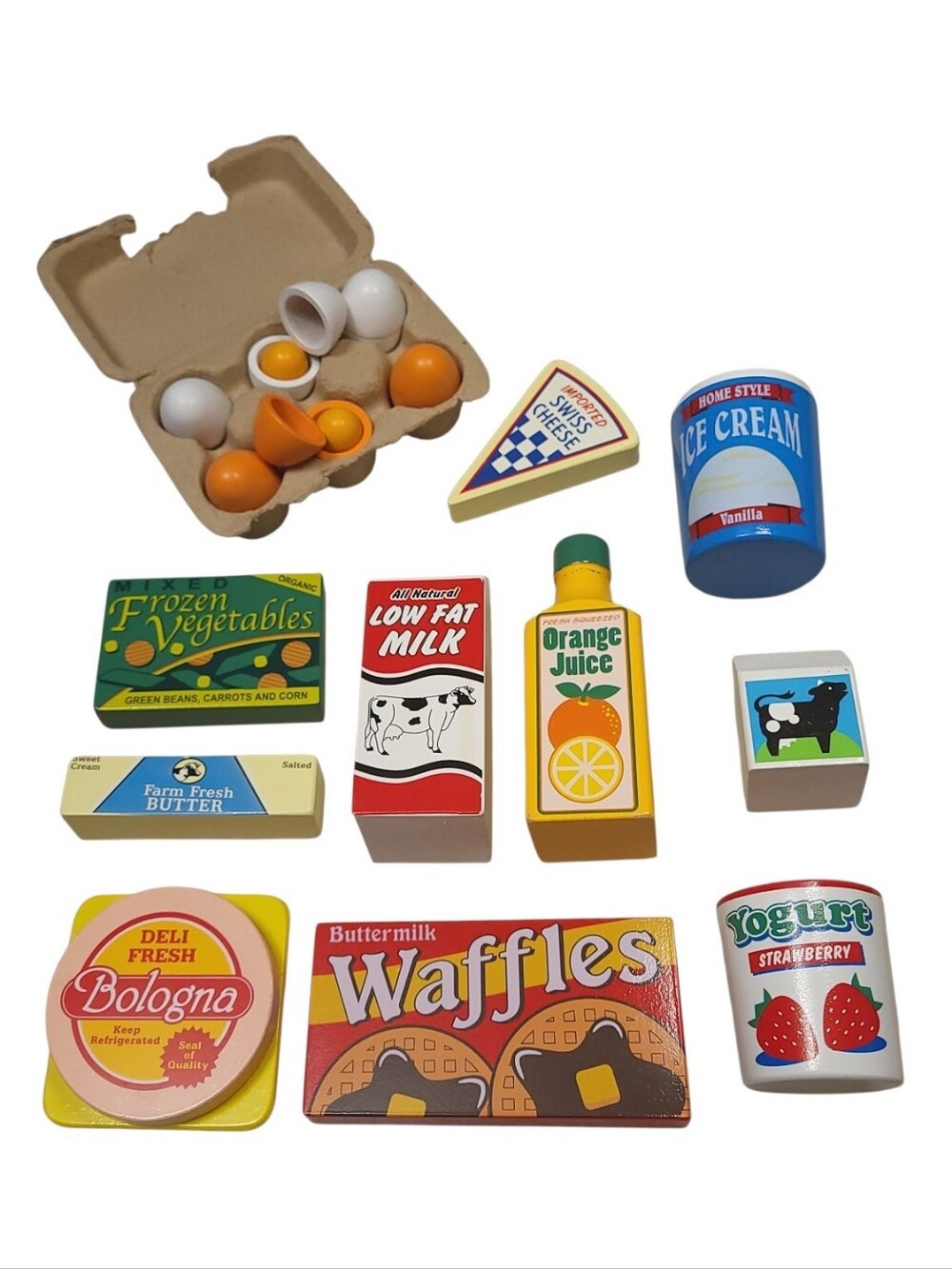 Melissa & Doug Wood Play Kitchen Fridge Essentials